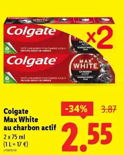 Lidl COLGATE Max White au charbon actif offre