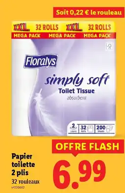 Lidl FLORALYS Papier toilette 2 plis offre