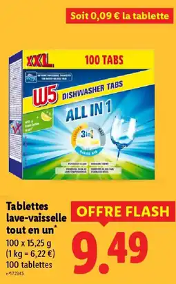 Lidl W5 Tablettes lave-vaisselle tout en un offre