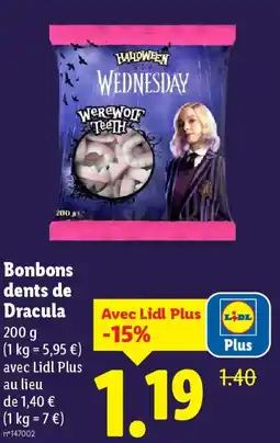 Lidl HALLOWEEN Bonbons dents de Dracula offre
