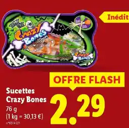 Lidl Sucettes Crazy Bones offre