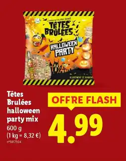 Lidl Têtes Brulées halloween party mix offre
