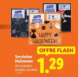 Lidl FLORALYS Serviettes Halloween offre