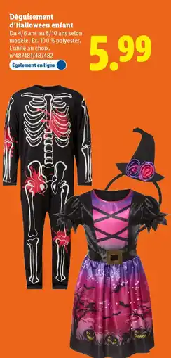 Lidl Déguisement d'Halloween enfant offre