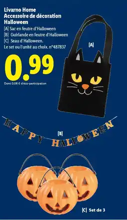 Lidl Livarno Home Accessoire de décoration Halloween offre