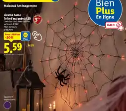 Lidl Livarno home Toile d'araignée à LED offre