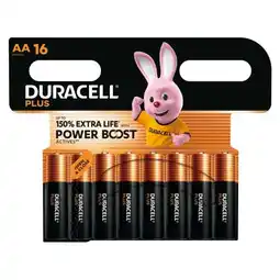 Carrefour Market DURACELL Lot de 16 piles Power boost Duracell AA/LR6 offre