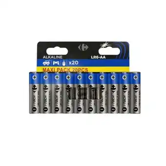 Carrefour Market CARREFOUR Maxi pack 20 piles LR6/AA Carrefour I-Tech offre
