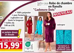 Norma BELLA CASA Robe de chambre en flanelle Cashmere Dots offre