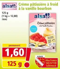 Norma Alsa Crème pâtissière à froid à la vanille bourbon offre