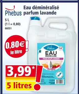 Norma Phebus Eau déminéralisée parfum lavande offre