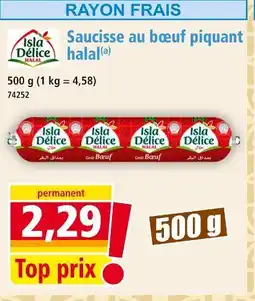 Norma ISLA DELICE Saucisse au bœuf piquant halal offre