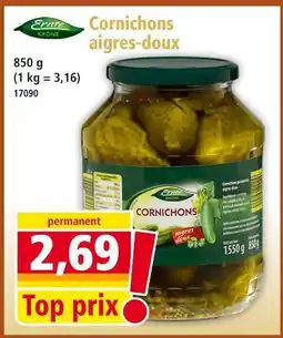 Norma Ernte Krone Cornichons aigres-doux offre