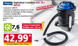 Norma SCHEPPACH Aspirateur à cendres env. 20 l AVC25 offre