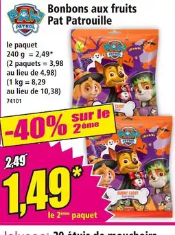 Norma Paw Patrol Bonbons aux fruits Paw Patrol offre