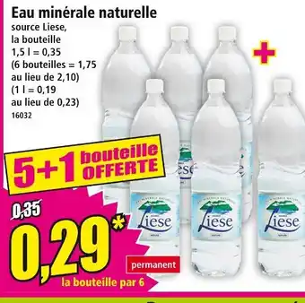 Norma Liese Eau minérale naturelle offre