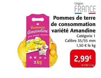 Colruyt Pommes de terre de consommation variété Amandine offre