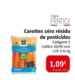 Colruyt Carottes zéro résidu de pesticides offre