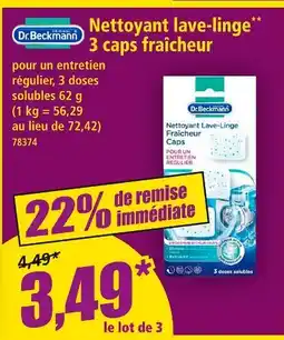 Norma DR.BECKMANN Nettoyant lave-linge 3 caps fraîcheur offre