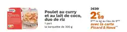 Picard PICARD Poulet au curry et au lait de coco, duo de riz offre