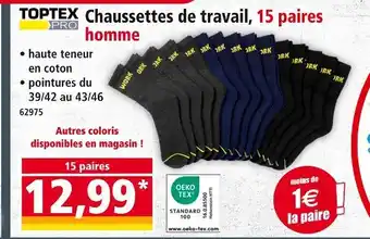 Norma Toptex Pro Chaussettes de travail offre
