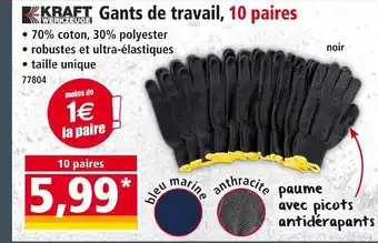 Norma KRAFT WERKZEUGE Gants de travail offre