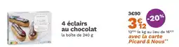 Picard PICARD 4 éclairs au chocolat offre