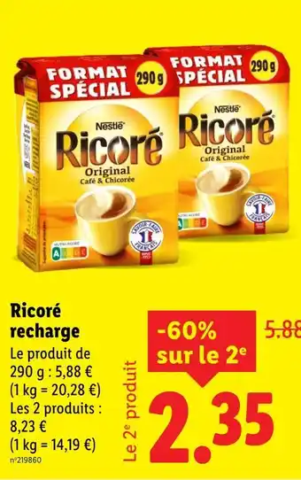 Lidl Nestlé Ricoré recharge offre