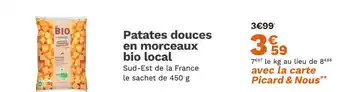 Picard PICARD Patates douces en morceaux bio local offre