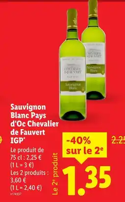 Lidl Sauvignon Blanc Pays d'Oc IGP offre