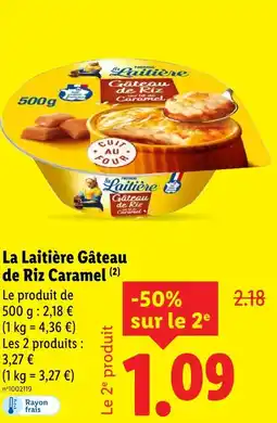 Lidl LA LAITÈRE Gâteau de Riz Caramel offre