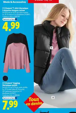 Lidl ESMARA T-shirt thermique offre