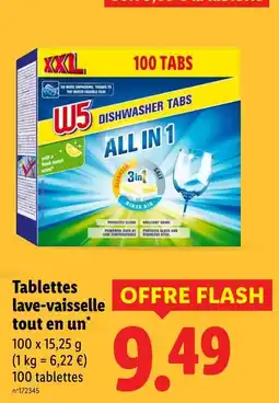 Lidl W5 Tablettes lave-vaisselle tout en un offre
