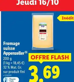 Lidl APPENZELLER Fromage suisse offre