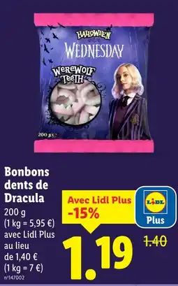 Lidl Bonbons dents de Dracula offre