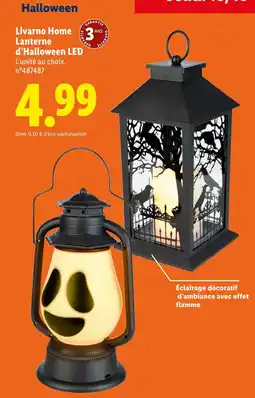 Lidl Livarno Home Lanterne d’Halloween LED offre
