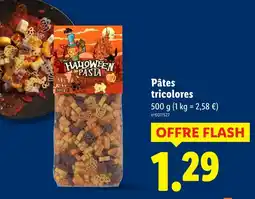Lidl Pâtes tricolores offre