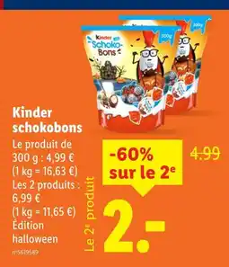 Lidl Kinder Kinder schokobons offre