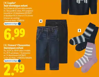 Lidl LUPILI Jean thermique enfant offre