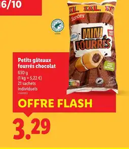 Lidl Sondey Petits gâteaux fourrés chocolat offre