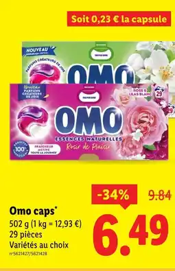 Lidl OMO Omo caps offre