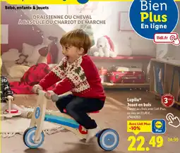 Lidl Lupilu Draisienne en bois offre