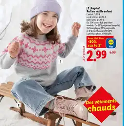 Lidl LUPLI Pull en maille enfant offre