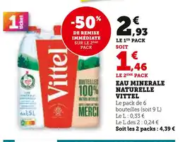 U Express VITTEL Eau Minérale Naturelle offre