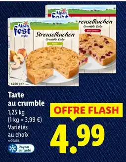 Lidl Alpen Fest Tarte au crumble offre