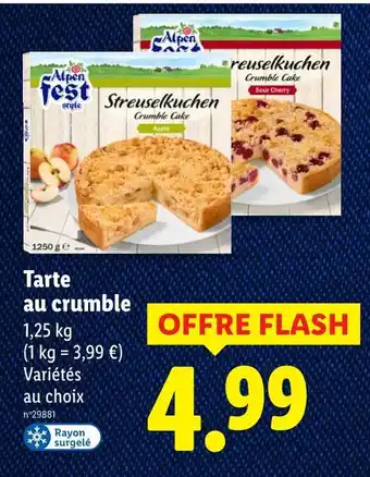 Lidl Alpen Fest Tarte au crumble offre