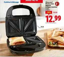 Lidl SILVERCREST Kitchen Tools Appareil à croque-monsieur offre