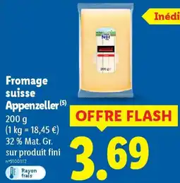 Lidl Fromage suisse Appenzeller offre