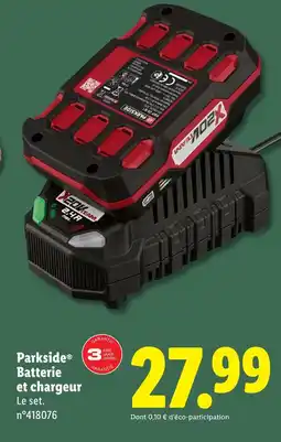 Lidl PARKSIDE Batterie et chargeur offre