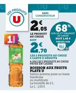 U Express U Boisson aux fruits plate offre